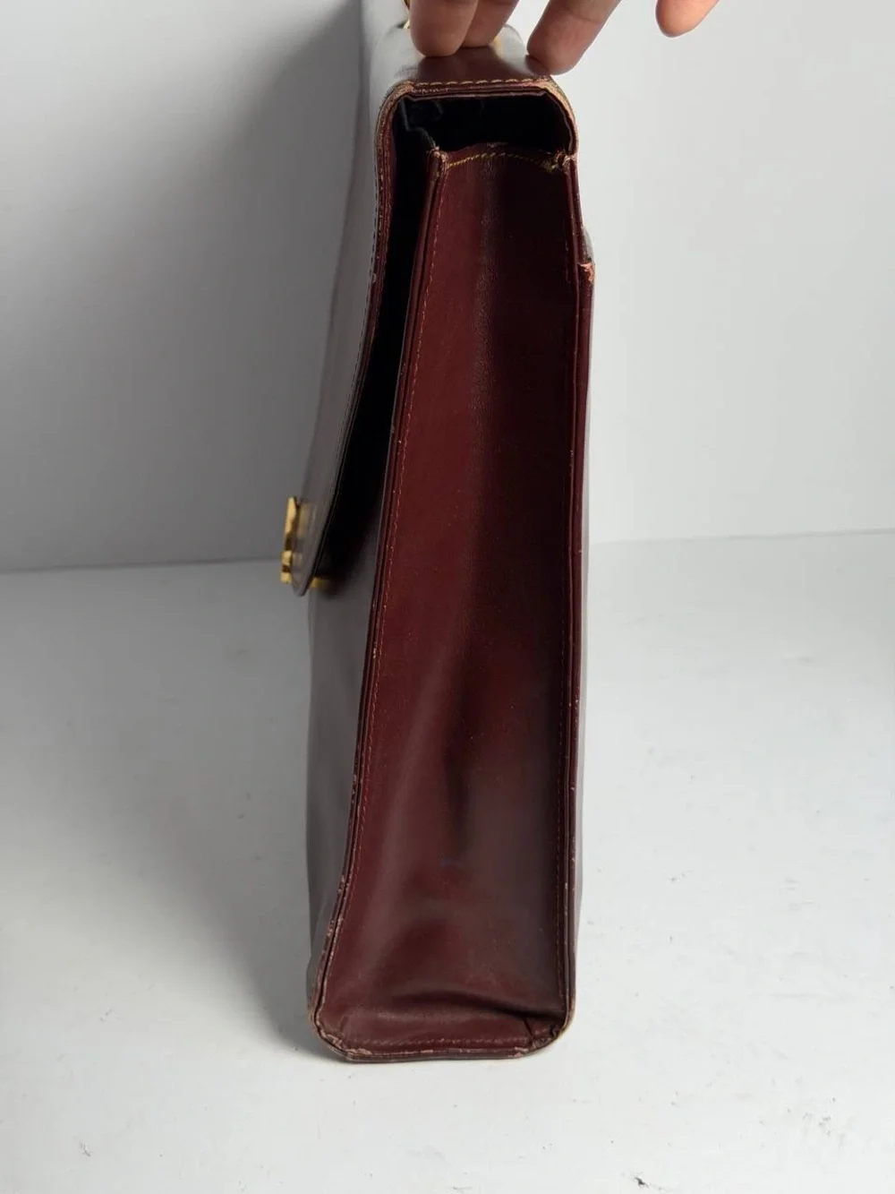 Vintage Cartier Must De Cartier Burgundy Leather Old Money Briefcase